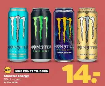 Netto Monster Energy 50 cl. + pant. tilbud