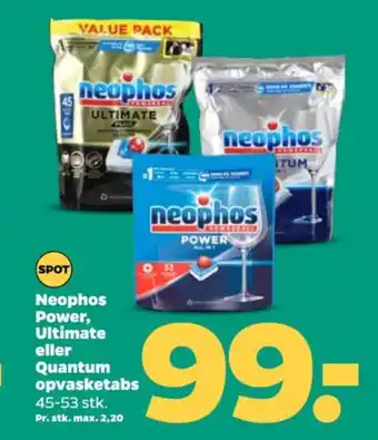 Netto Neophos Power, Ultimate eller Quantum opvasketabs tilbud