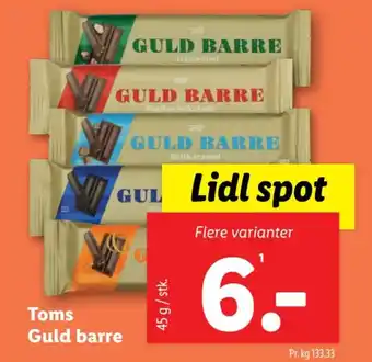 Lidl Toms Guld barre tilbud