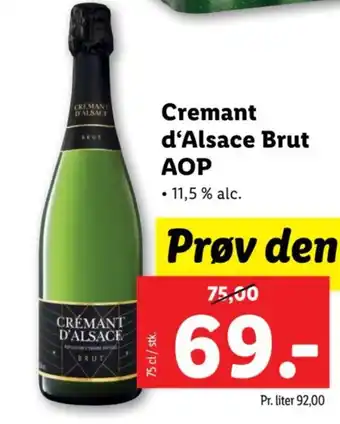 Lidl Cremant d'Alsace Brut AOP tilbud