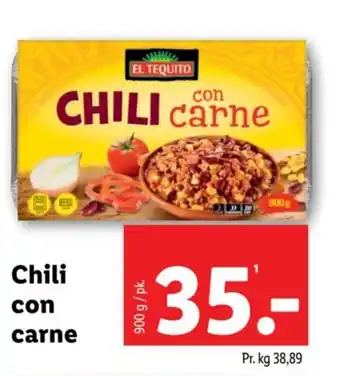 Lidl Chili con carne tilbud