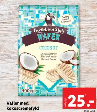 Lidl Vafler med kokoscremefyld tilbud