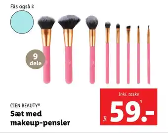 Lidl CIEN BEAUTYⓇ Sæt med makeup-pensler tilbud