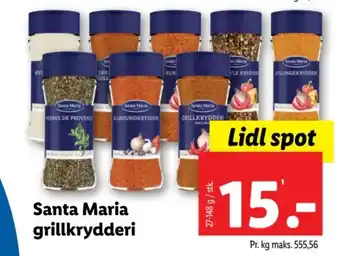 Lidl Santa Maria grillkrydderi tilbud