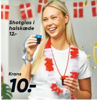 Bilka Shotglas i halskæde tilbud