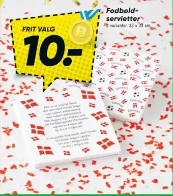 Bilka Fodbold- servietter tilbud