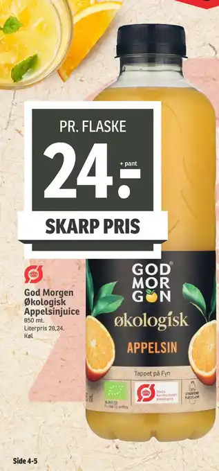 SPAR God Morgen Økologisk Appelsinjuice tilbud