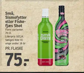 SPAR Små, Sismofytter eller Fiskefjæs Shot tilbud
