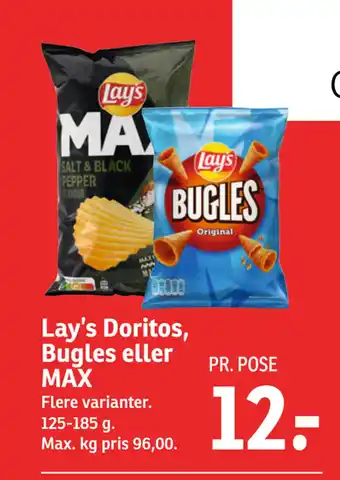 SPAR Lay’s Doritos, Bugles eller MAX tilbud