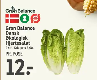 SPAR Grøn Balance Dansk Økologisk Hjertesalat tilbud
