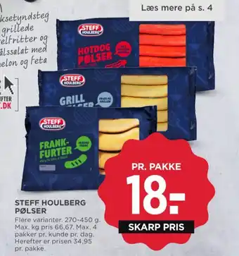MENY STEFF HOULBERG PØLSER tilbud