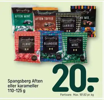 REMA 1000 Spangsberg Aften eller karameller 110-125 g tilbud