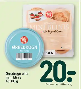 REMA 1000 Ørredrogn eller mini blinis 45-135 g tilbud