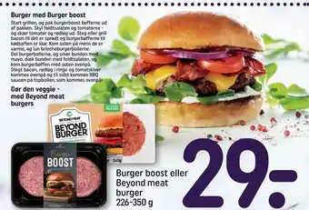 REMA 1000 Burger boost eller Beyond meat burger 226-350 g tilbud