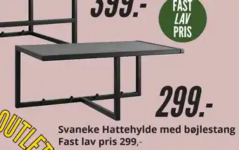 My Home Svaneke Hattehylde med bøjlestang tilbud