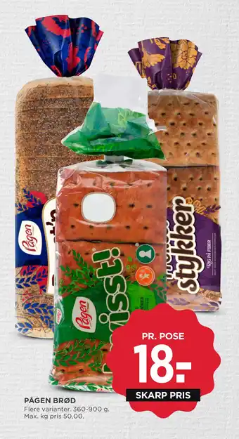 MENY PÅGEN BRØD tilbud