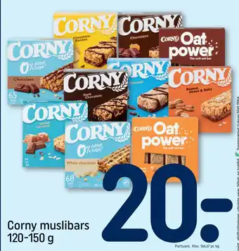 REMA 1000 Corny muslibars 120-150 g tilbud