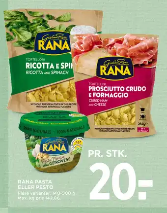 MENY RANA PASTA ELLER PESTO tilbud