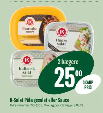 Min Købmand K-Salat Pålægssalat eller Sauce tilbud