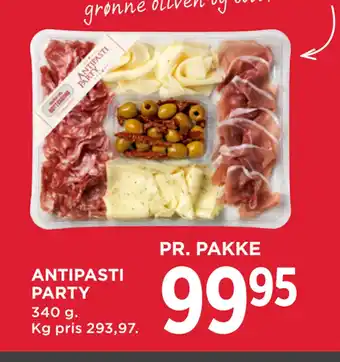 MENY ANTIPASTI PARTY tilbud