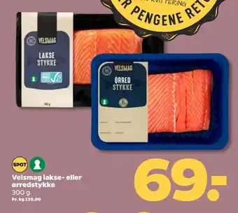 Netto Velsmag lakse- eller ørredstykke tilbud