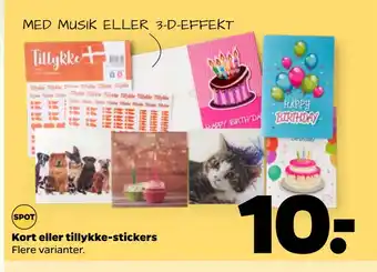 Netto Kort eller tillykke-stickers tilbud