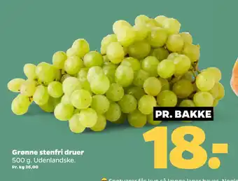 Netto Grønne stenfri druer tilbud