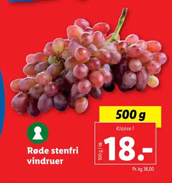 Lidl Røde stenfri vindruer tilbud