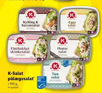 Lidl K-Salat pålægssalat tilbud