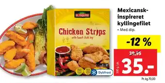 Lidl Mexicanskinspireret kyllingefilet tilbud