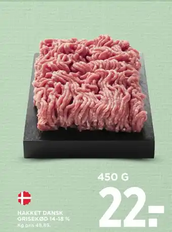 MENY HAKKET DANSK GRISEKØD 14-18 % tilbud