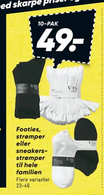 Bilka Footies, strømper eller sneakersstrømper til hele familien tilbud