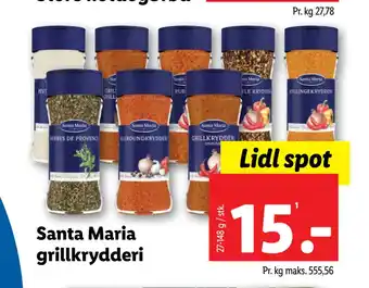 Lidl Santa Maria grillkrydderi tilbud