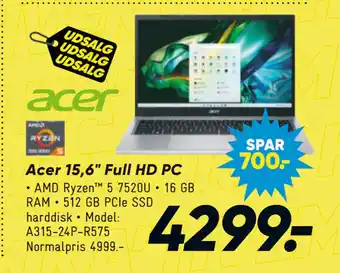 Bilka Acer 15,6 Full HD PC tilbud