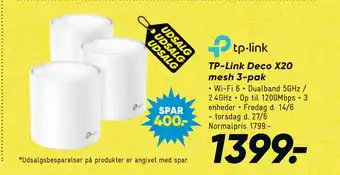 Bilka TP-Link Deco X20 mesh 3-pak tilbud
