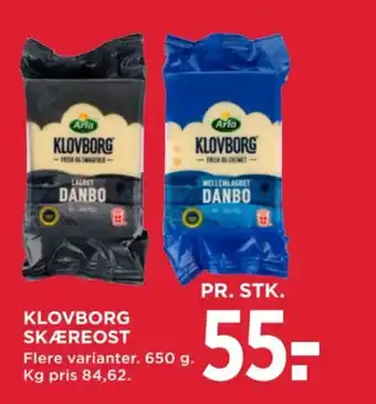 MENY KLOVBORG SKÆREOST tilbud