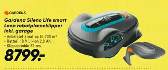 Bilka Gardena Sileno Life smart Lona robotplæneklipper inkl. garage tilbud