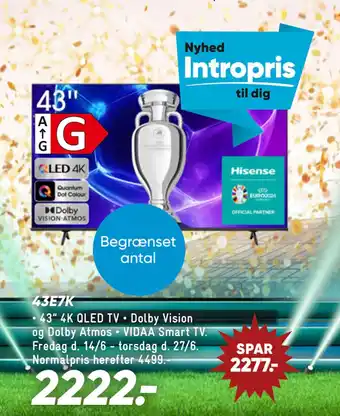 Bilka HISENSE 43E7K tilbud