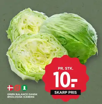 MENY GRØN BALANCE DANSK ØKOLOGISK ICEBERG tilbud
