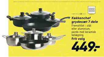 Bilka Køkkenchef grydesæt 7 dele tilbud