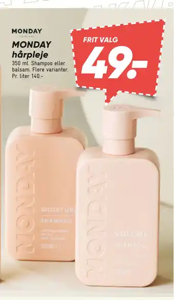 Bilka MONDAY hårpleje tilbud