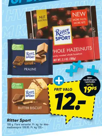 Bilka Ritter Sport tilbud