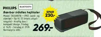 Bilka Bærbar trådløs højttaler tilbud