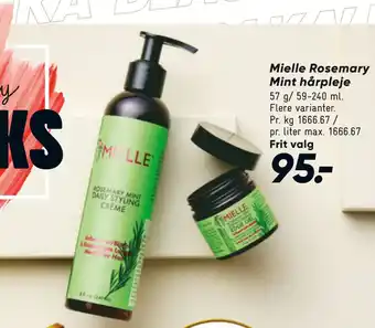 Bilka Mielle Rosemary Mint hårpleje tilbud