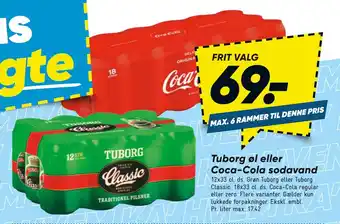 Bilka Tuborg øl eller Coca-Cola sodavand tilbud