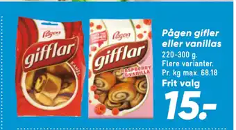 Bilka Pågen gifler eller vanillas tilbud