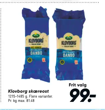 Bilka Klovborg skæreost tilbud