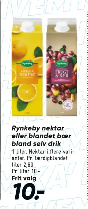 Rynkeby nektar eller blandet bær bland selv drik