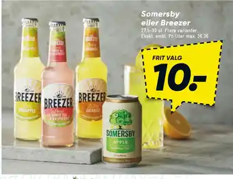 Bilka Somersby eller Breezer tilbud