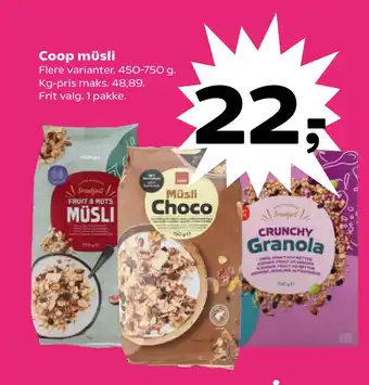 SuperBrugsen Coop müsli tilbud